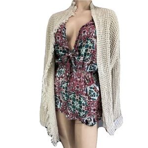 free people thick knit open cardigan
